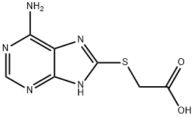 [(6-AMINO-9H-PURIN-8-YL)SULFANYL]ACETIC ACID Struktur