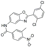 N-[2-(2,5-DICHLORO-PHENYL)-BENZOOXAZOL-5-YL]-3-METHYL-4-NITRO-BENZAMIDE Struktur