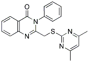 2-([(4,6-DIMETHYLPYRIMIDIN-2-YL)THIO]METHYL)-3-PHENYLQUINAZOLIN-4(3H)-ONE Struktur