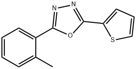 2-(2-METHYLPHENYL)-5-(2-THIENYL)-1,3,4-OXADIAZOLE Struktur