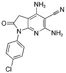 4,6-DIAMINO-1-(4-CHLORO-PHENYL)-2-OXO-2,3-DIHYDRO-1H-PYRROLO[2,3-B]PYRIDINE-5-CARBONITRILE Struktur