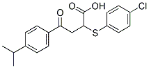 2-[(4-CHLOROPHENYL)SULFANYL]-4-(4-ISOPROPYLPHENYL)-4-OXOBUTANOIC ACID Struktur