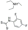 TRIETHYLAMMONIUM (2,4-DIFLUOROANILINO)METHANEDITHIOATE Struktur