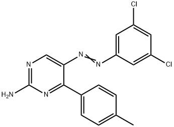 5-[2-(3,5-DICHLOROPHENYL)DIAZENYL]-4-(4-METHYLPHENYL)-2-PYRIMIDINAMINE Struktur