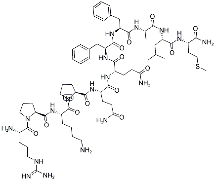 ARG-PRO-LYS-PRO-GLN-GLN-PHE-PHE-ALA-LEU-MET-NH2 Struktur