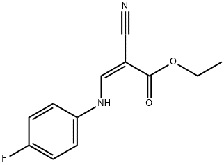 ETHYL 2-CYANO-3-(4-FLUOROANILINO)ACRYLATE Struktur