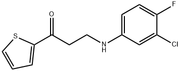 3-[(3-CHLORO-4-FLUOROPHENYL)AMINO]-1-THIEN-2-YLPROPAN-1-ONE Struktur