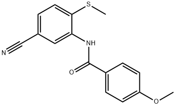 N-[5-CYANO-2-(METHYLSULFANYL)PHENYL]-4-METHOXYBENZENECARBOXAMIDE Struktur