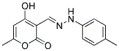 4-HYDROXY-6-METHYL-2-OXO-2H-PYRAN-3-CARBALDEHYDE N-(4-METHYLPHENYL)HYDRAZONE Struktur