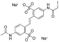 4-ACETAMIDO-4'-((IODOACETYL)AMINO)STILBENE-2,2'-DISULFONIC ACID, DISODIUM SALT Struktur