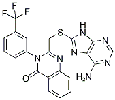 2-([(6-AMINO-9H-PURIN-8-YL)THIO]METHYL)-3-[3-(TRIFLUOROMETHYL)PHENYL]QUINAZOLIN-4(3H)-ONE Struktur