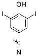 3,5-DIIODO-4-HYDROXY BENZONITRILE, [CYANO-14C] Struktur