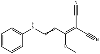 2-(3-ANILINO-1-METHOXY-2-PROPENYLIDENE)MALONONITRILE Struktur