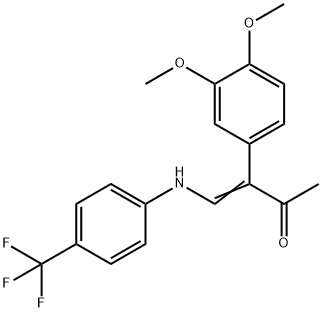 3-(3,4-DIMETHOXYPHENYL)-4-[4-(TRIFLUOROMETHYL)ANILINO]-3-BUTEN-2-ONE Struktur