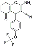 2-AMINO-5-OXO-4-(4-(TRIFLUOROMETHOXY)PHENYL)-4,6,7,8-TETRAHYDRO2H-CHROMENE-3-CARBONITRILE Struktur