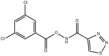 N-[(3,5-DICHLOROBENZOYL)OXY]-1,2,3-THIADIAZOLE-4-CARBOXAMIDE Struktur