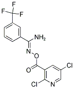 O1-[(2,5-DICHLORO-3-PYRIDYL)CARBONYL]-3-(TRIFLUOROMETHYL)BENZENE-1-CARBOHYDROXIMAMIDE Struktur