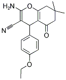 2-AMINO-4-(4-ETHOXYPHENYL)-7,7-DIMETHYL-5-OXO-4,6,7,8-TETRAHYDRO2H-CHROMENE-3-CARBONITRILE Struktur