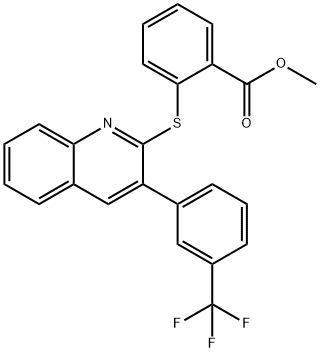 METHYL 2-((3-[3-(TRIFLUOROMETHYL)PHENYL]-2-QUINOLINYL)SULFANYL)BENZENECARBOXYLATE Struktur