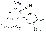 2-AMINO-4-(3,4-DIMETHOXYPHENYL)-7,7-DIMETHYL-5-OXO-4,6,7,8-TETRAHYDRO2H-CHROMENE-3-CARBONITRILE Struktur