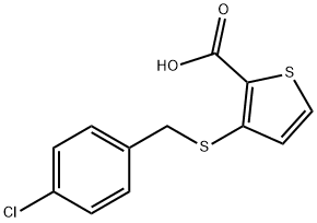 3-[(4-CHLOROBENZYL)SULFANYL]-2-THIOPHENECARBOXYLIC ACID Struktur