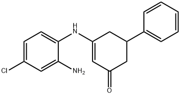 3-((2-AMINO-4-CHLOROPHENYL)AMINO)-5-PHENYLCYCLOHEX-2-EN-1-ONE Struktur