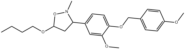 5-(5-BUTOXY-2-METHYLTETRAHYDRO-3-ISOXAZOLYL)-2-[(4-METHOXYBENZYL)OXY]PHENYL METHYL ETHER Struktur