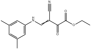 ETHYL 3-CYANO-4-(3,5-DIMETHYLANILINO)-2-OXO-3-BUTENOATE Struktur