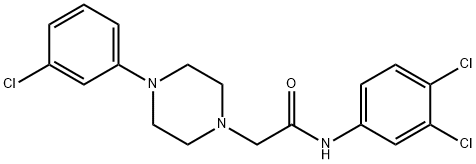 2-[4-(3-CHLOROPHENYL)PIPERAZINO]-N-(3,4-DICHLOROPHENYL)ACETAMIDE Struktur