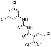 N-(3,5-DICHLOROPHENYL)-N'-[(2,5-DICHLORO-3-PYRIDYL)CARBONYL]THIOUREA Struktur