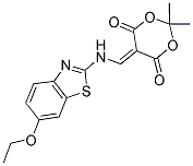 5-(((6-ETHOXYBENZOTHIAZOL-2-YL)AMINO)METHYLENE)-2,2-DIMETHYL-1,3-DIOXANE-4,6-DIONE Struktur