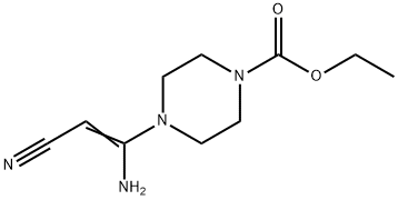 ETHYL 4-(1-AMINO-2-CYANOVINYL)TETRAHYDRO-1(2H)-PYRAZINECARBOXYLATE Struktur