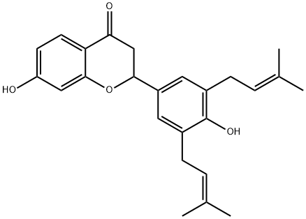 3',5'-DIPRENYLLIQUIRITIGENIN Struktur