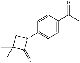 1-(4-ACETYLPHENYL)-3,3-DIMETHYL-2-AZETANONE Struktur