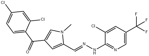 4-(2,4-DICHLOROBENZOYL)-1-METHYL-1H-PYRROLE-2-CARBALDEHYDE N-[3-CHLORO-5-(TRIFLUOROMETHYL)-2-PYRIDINYL]HYDRAZONE Struktur