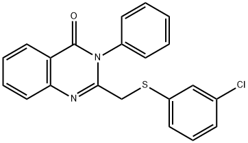 2-([(3-CHLOROPHENYL)SULFANYL]METHYL)-3-PHENYL-4(3H)-QUINAZOLINONE Struktur