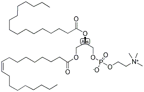 1-OLEOYL-2-PALMITOYL-SN-GLYCERO-3-PHOSPHOCHOLINE Struktur