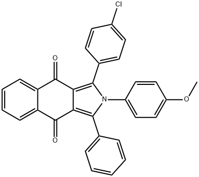 1-(4-CHLOROPHENYL)-2-(4-METHOXYPHENYL)-3-PHENYL-2H-BENZO[F]ISOINDOLE-4,9-DIONE Struktur