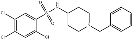 N-(1-BENZYL-4-PIPERIDINYL)-2,4,5-TRICHLOROBENZENESULFONAMIDE Struktur