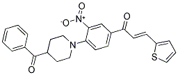 1-[4-(4-BENZOYLPIPERIDINO)-3-NITROPHENYL]-3-(2-THIENYL)PROP-2-EN-1-ONE Struktur