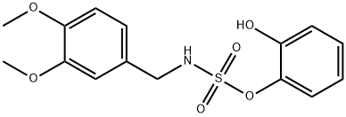 N-(3,4-DIMETHOXYBENZYL)2-HYDROXYPHENYLSULFAMATE Struktur