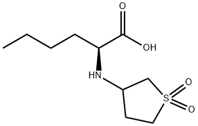 2-(1,1-DIOXO-TETRAHYDRO-1-THIOPHEN-3-YLAMINO)-HEXANOIC ACID Struktur