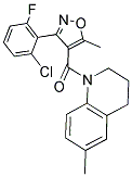 3-(6-CHLORO-2-FLUOROPHENYL)-5-METHYLISOXAZOL-4-YL 6-METHYL(1,2,3,4-TETRAHYDROQUINOLYL) KETONE Struktur