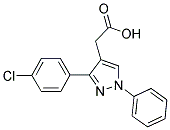 [3-(4-CHLOROPHENYL)-1-PHENYL-1H-PYRAZOL-4-YL]ACETIC ACID Struktur