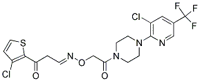 3-(3-CHLORO-2-THIENYL)-3-OXOPROPANAL O-(2-(4-[3-CHLORO-5-(TRIFLUOROMETHYL)-2-PYRIDINYL]PIPERAZINO)-2-OXOETHYL)OXIME Struktur