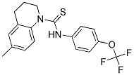 (6-METHYL(1,2,3,4-TETRAHYDROQUINOLYL))((4-(TRIFLUOROMETHOXY)PHENYL)AMINO)METHANE-1-THIONE Struktur