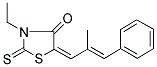 (5E)-3-ETHYL-5-[(2E)-2-METHYL-3-PHENYLPROP-2-ENYLIDENE]-2-THIOXO-1,3-THIAZOLIDIN-4-ONE Struktur