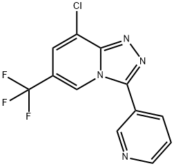 8-CHLORO-3-(3-PYRIDINYL)-6-(TRIFLUOROMETHYL)[1,2,4]TRIAZOLO[4,3-A]PYRIDINE Struktur