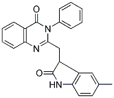 2-[(5-METHYL-2-OXO-2,3-DIHYDRO-1H-INDOL-3-YL)METHYL]-3-PHENYLQUINAZOLIN-4(3H)-ONE Struktur