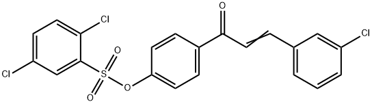 4-[3-(3-CHLOROPHENYL)ACRYLOYL]PHENYL 2,5-DICHLOROBENZENESULFONATE Struktur